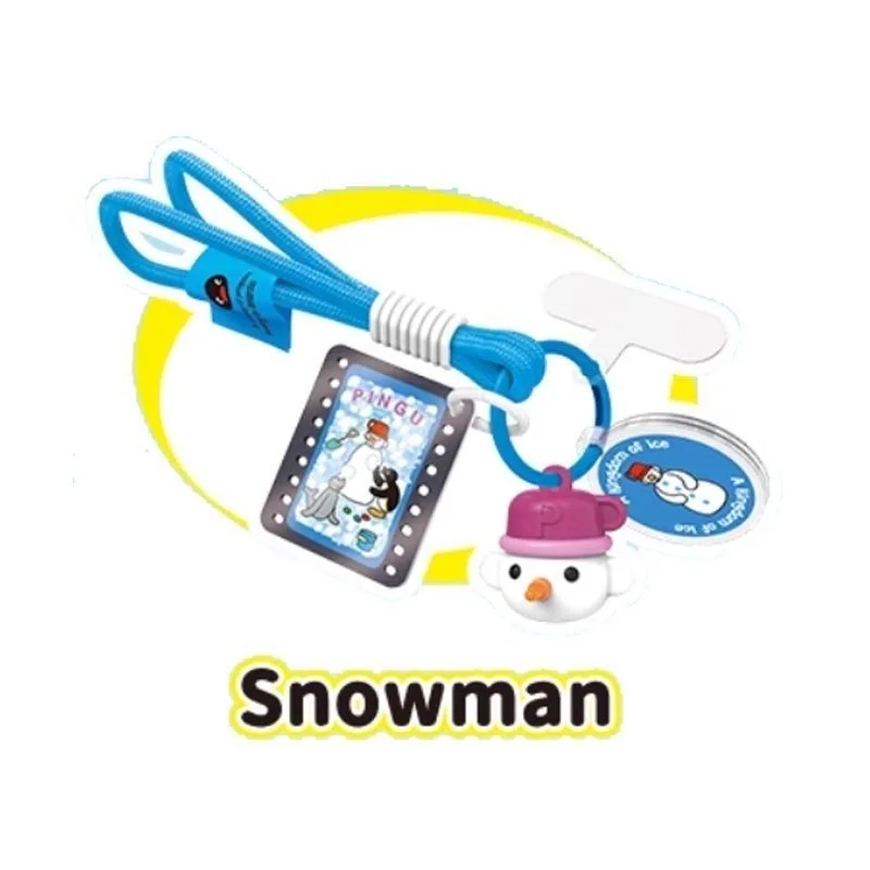 Anime Pingu Antarctic Story Keychain Cute Pinga Figure Keychain Classic Animation Rubber Keychain Twist Ball Blind Box view 3