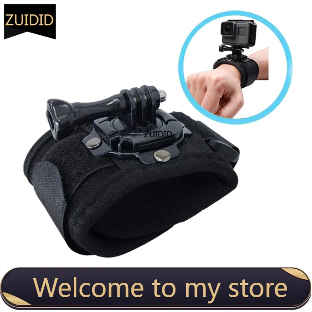 

360 Degrees Rotation Gopro Wrist Strap Arm Strap Mount Wrist Band for Gopro Hero 10 9 Xiaomi Yi 4K SJ4000 H9r Insta 360 one x2