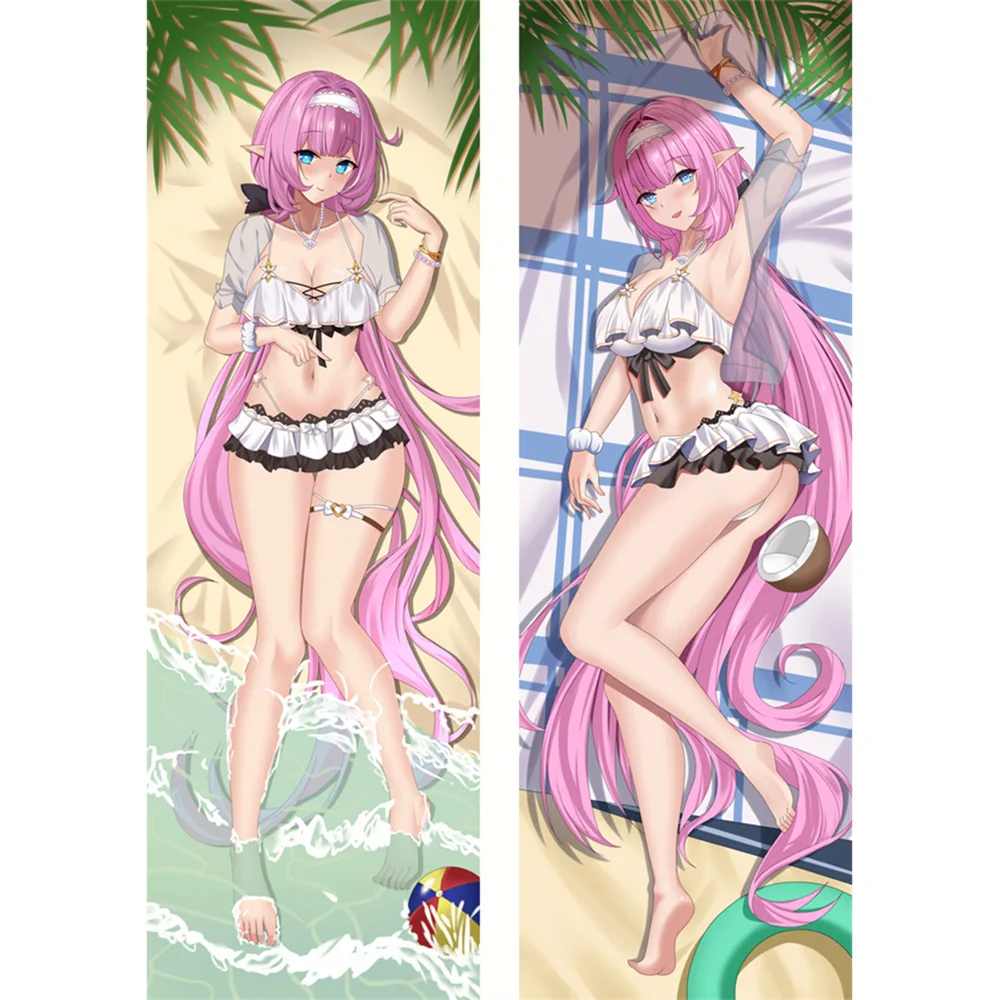 

Наволочка Dakimakura Anime Elysia (Honkai) с двусторонним принтом, обнимающая подушка для кровати, чехол
