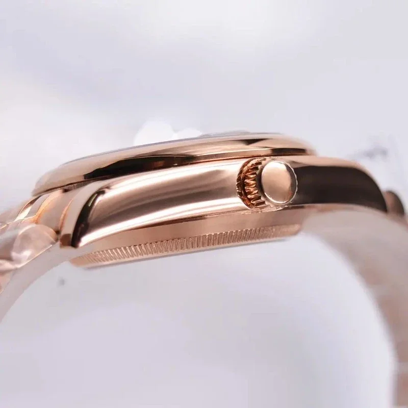 Корпус для часов из розового золота 36 мм/39 мм, браслет из нержавеющей стали, сапфировое стекло, детали для часов Datejust NH35 NH36, замена механизма