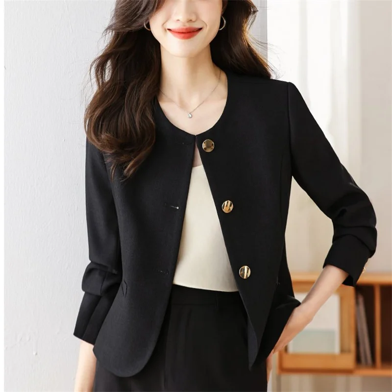 Blazer de Mujer de Alta Gama, Estilo Delgado y Elegante, Chaqueta de Primavera, Otoño e Invierno, Nuevo Estilo Coreano, Chaqueta Corta Versátil