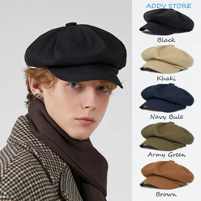 Octagonal Hat for Men and Women, Urban Streetwear Style Beret, Top-quality Painter Hat and Newsboy Cap, Spring Summer Collection