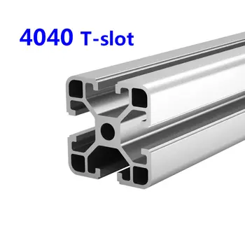 Perfil de aluminio con ranura en T (UE, 2020, 2040, 2060, 3030, 3060, 4040, 2080, 20100), 100, 200, 500 y 800 mm, extrusión de riel lineal, piezas de impresora 3D CNC 6 best sales Perfil de aluminio 4040 - №1