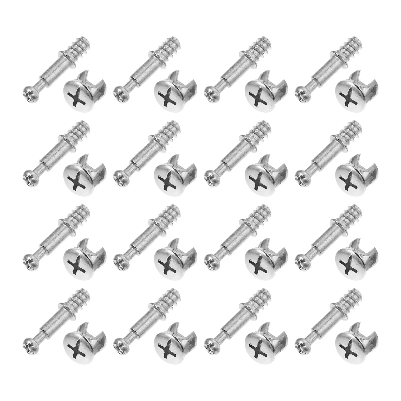 

50 Sets Cam Fitting Zinc Alloy Nuts Pre-Inserted Furniture Connecting Tools Hardware Fixings Wardrobe Bed Assembly