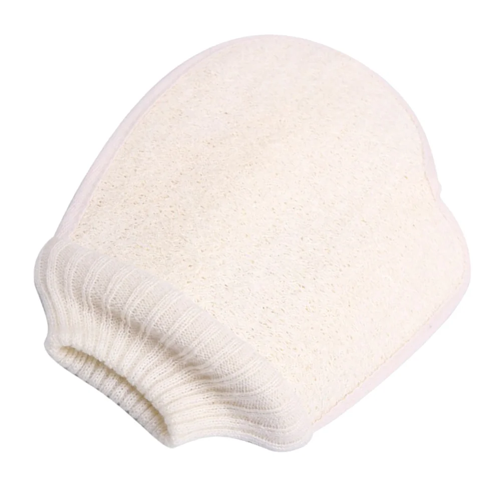 قفاز اللوف المقشر على الوجهين لفرك الظهر، دش الحمام، منظف الجسم، إزالة الجلد الميت اللطيف، المسام النظيفة العميقة #1