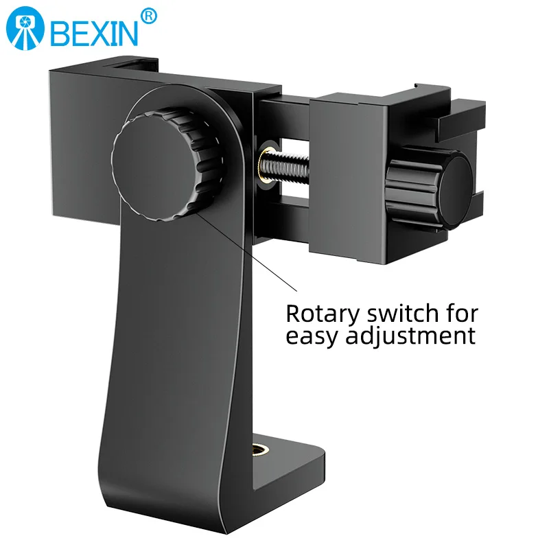 범용 휴대폰 클립, 360 도 삼각대 마운트 어댑터, 1/4 인치 나사, 아이폰용 조절 가능