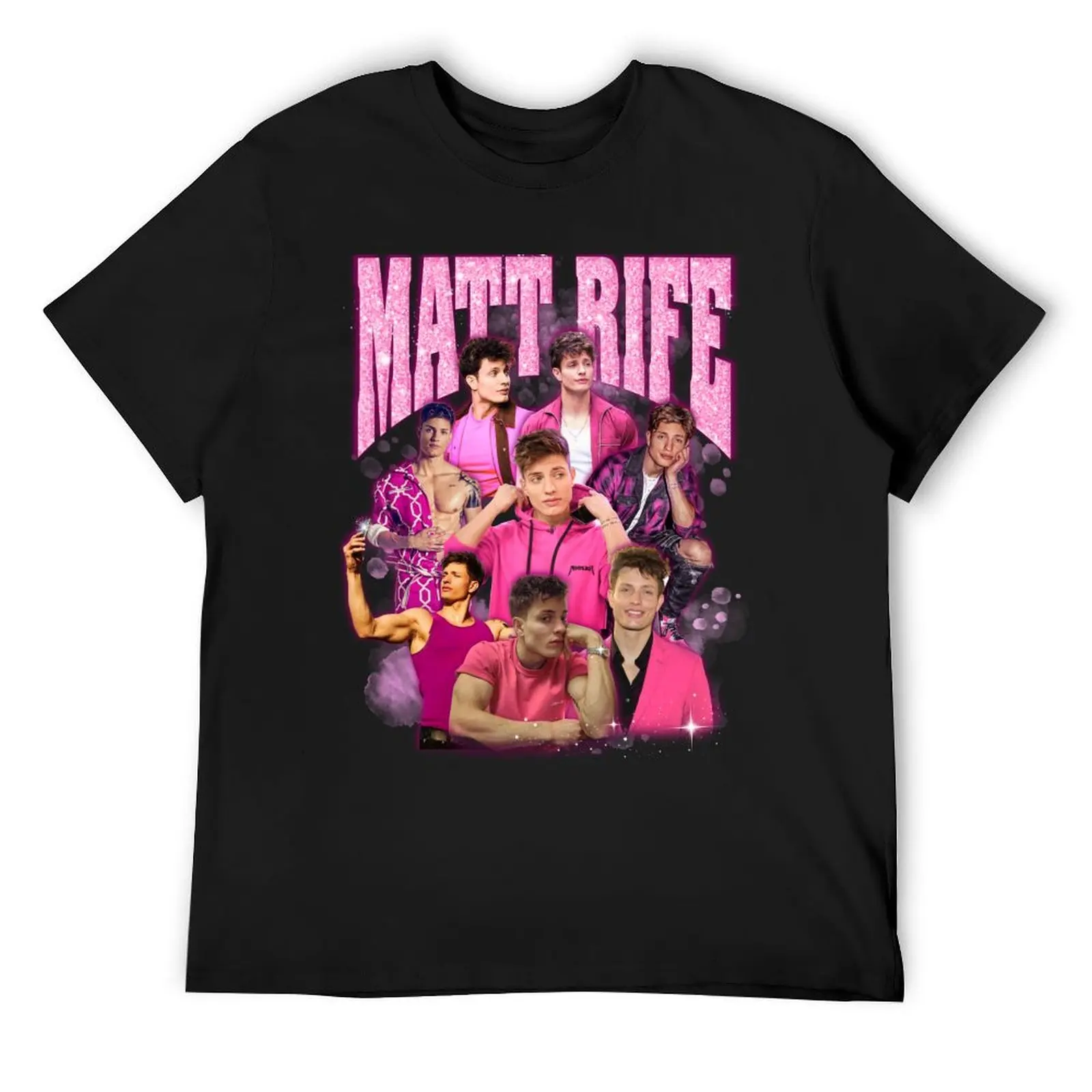 

Matt Rife in Pink T-Shirt vintage graphic tee custom shirt anime clothes t shirts for men cotton