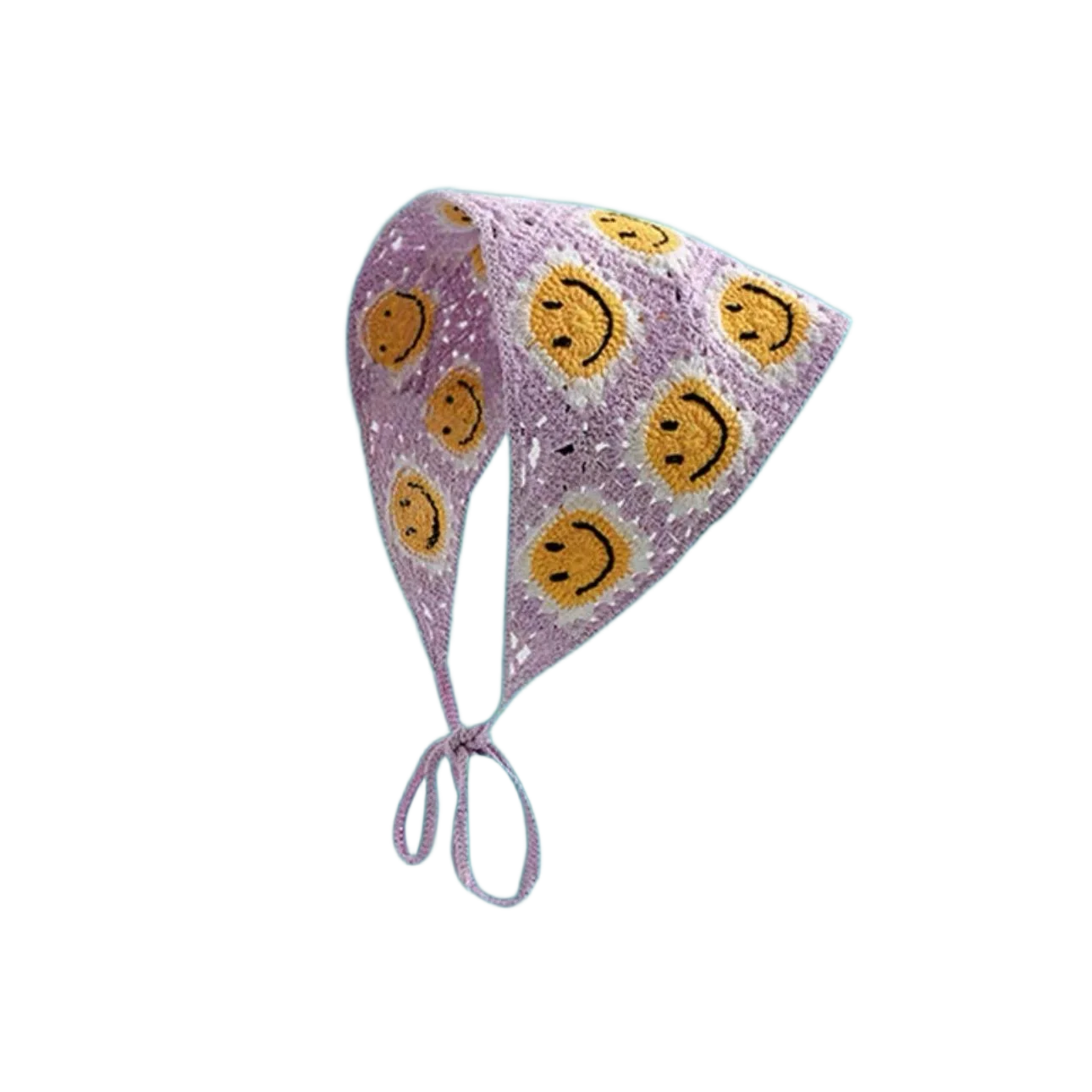 Haarband Damen-Haarschmuck, modischer gestrickter, gehäkelter, hohler Dreiecksschal, süßes und süßes, florales Kopftuch im Girly-Stil – Detail 33