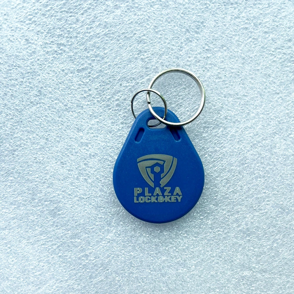 100pcs custom printed logo 13.56MHZ RFID IC Card Token Tags Key Keyfobs for Access Control Entrance Mechine