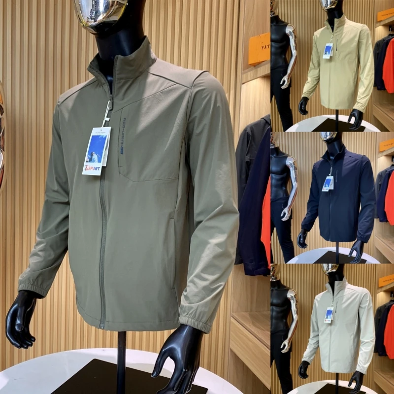 

High-End Outdoor Men's Slim Fit Skin Jaet Stand Collar Lightweight Spring Summer New Arrival Trendy Youth Faion