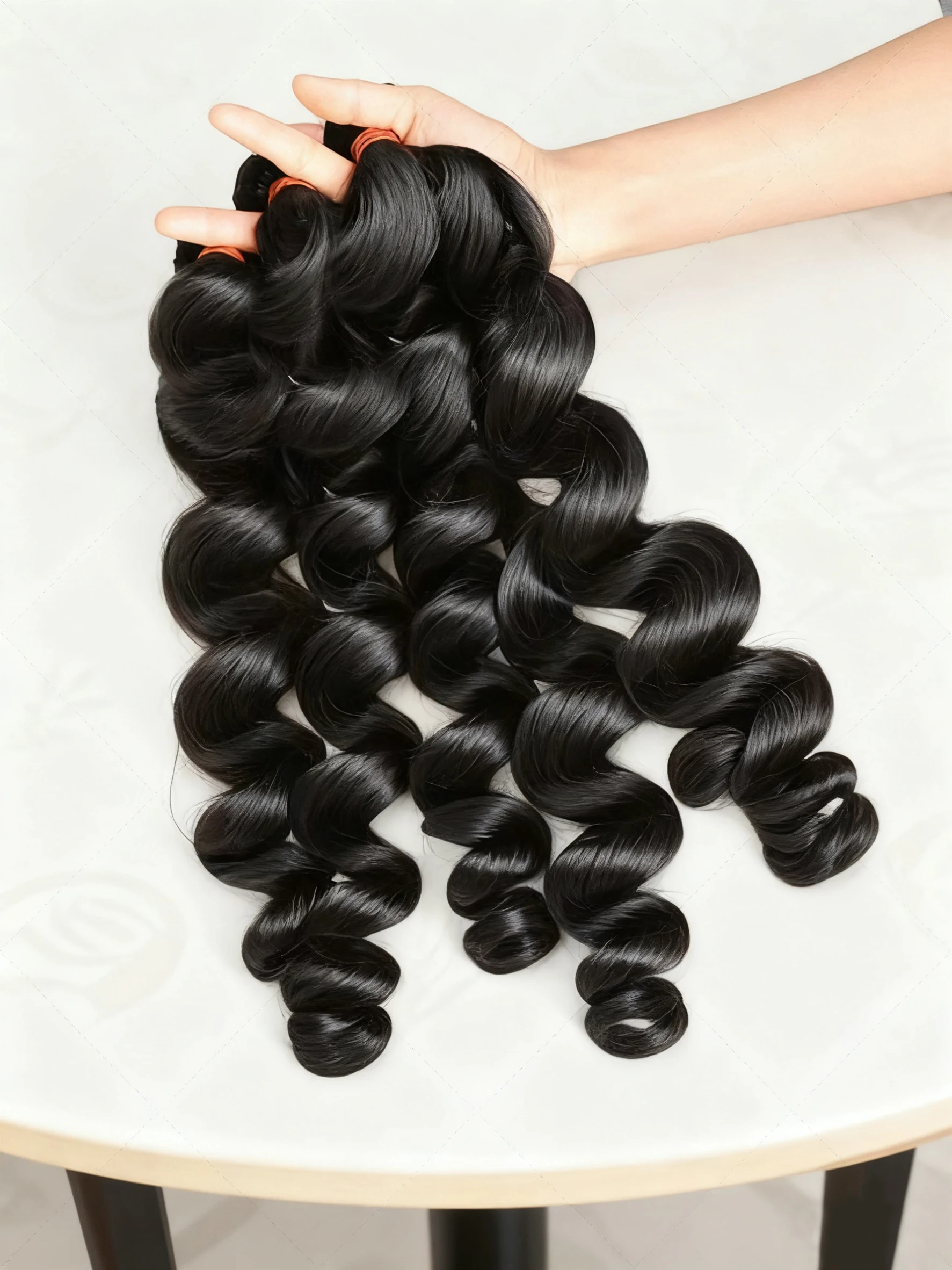 

Mossily Indian Remy Extension Свободная волна Пучок человеческих волос Натуральная волна 3/4 шт. Необработанная необработанная девственная для чернокожих женщин Двойная