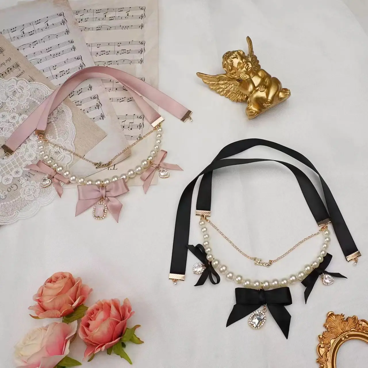 Naszyjnik LOLITA krótki naszyjnik lolita akcesoria styl japoński słodka dziewczyna choker