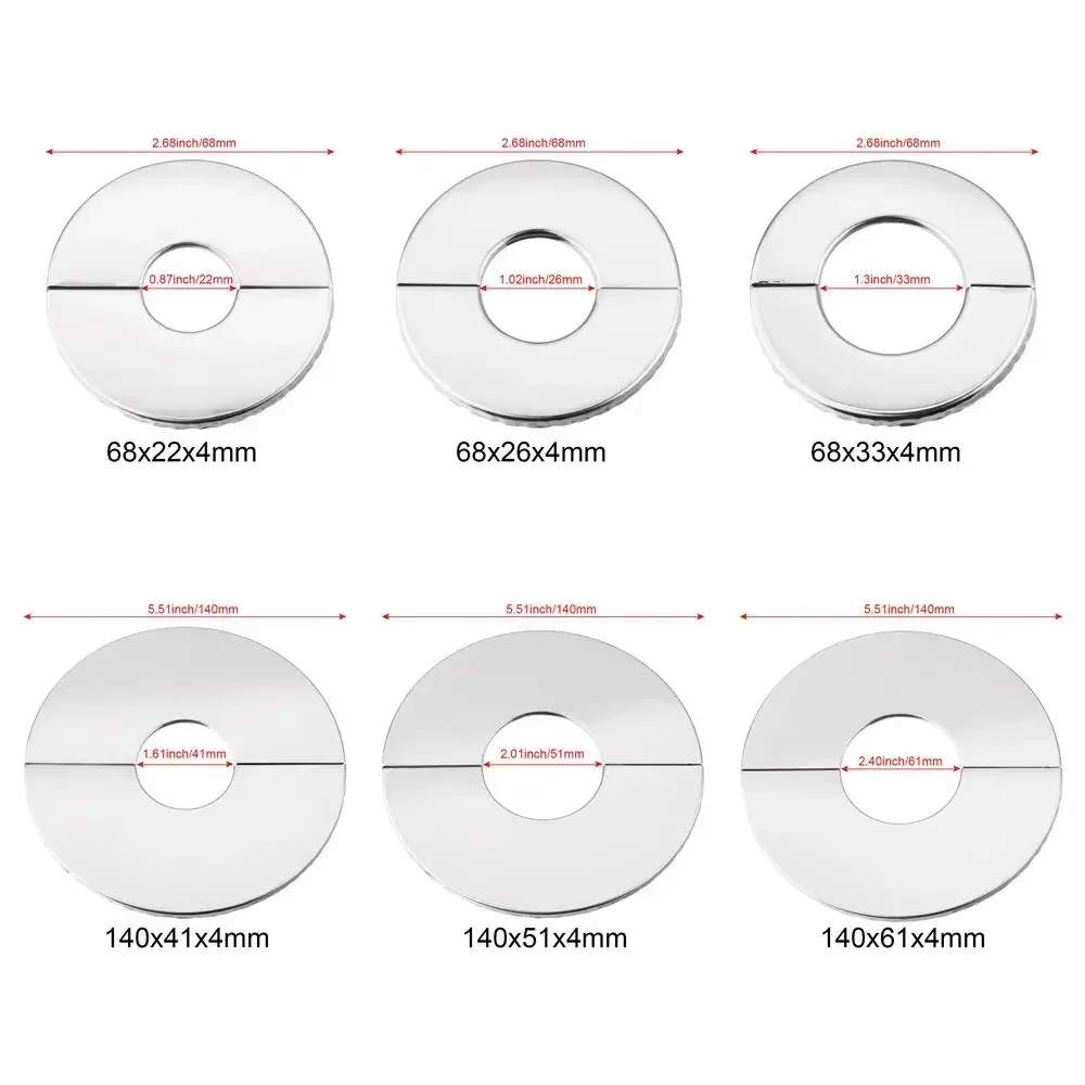 1Pc Stainless Steel Shower Kitchen Faucet Decorative Cover Wall Flange Self-Adhesive Pipe Wall Covers Bathroom Accessories New