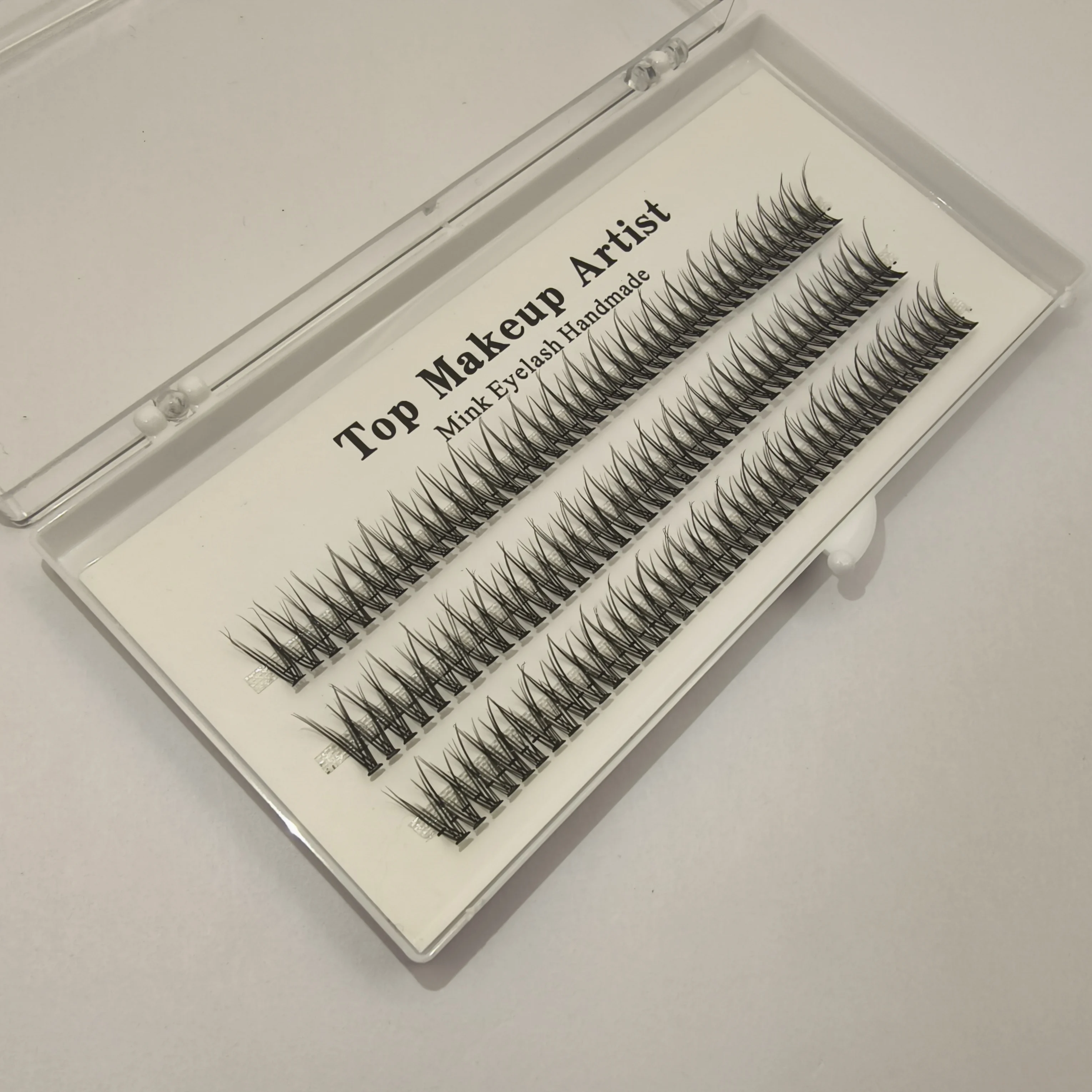 BLACK Fishtail DIY Hand Made Eyelash Extension Segmented Flase Lashes Lash Bundles Soft Ribbon Strip Eyelashes Makeup Lashes NEW