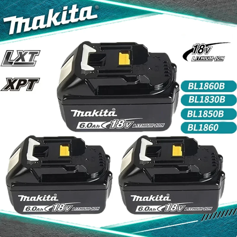 

Original Makita 18V 5Ah/6Ah Battery Rechargeable 18650 Battery Replace BL1860 BL1840 BL1830B BL150B BL1850 With Charger 18Volt