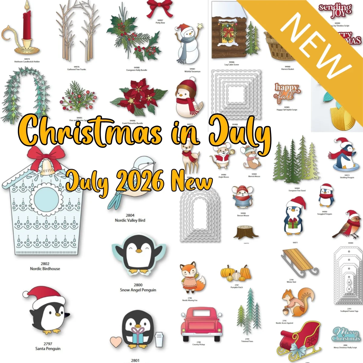 Christmas Dies Realease in July 2026 New Metal Cutting Dies for DIY Decorating Scrapbook Paper Card Handmade Embossing Craft Die