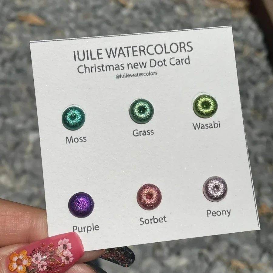 สีน้ำทำมือสำหรับงานศิลปะและงานฝีมือ เหมาะสำหรับการ์ดอวยพรวันหยุดและงานตกแต่ง ประกอบด้วยสีสันสดใส 6 สี