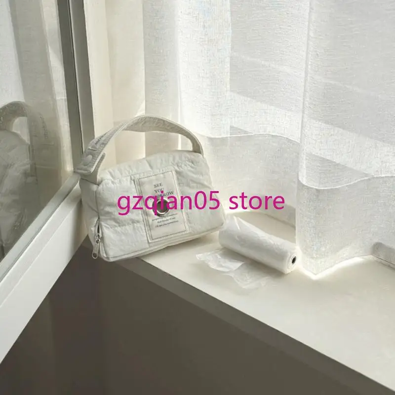 N7ME 세련된 유모차 물티슈 파우치 여행용 필수 재사용 가능한 면 보관 가방 케어 액세서리