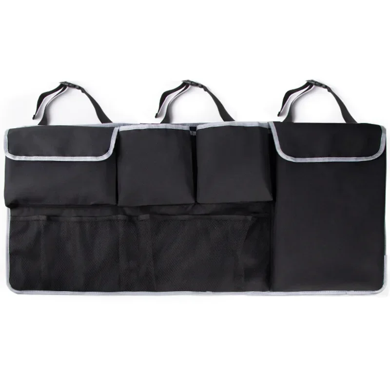 Borsa per sedile posteriore universale per Organizer per sedile posteriore dell'auto con 4 tasche e 2 sacchetti in rete Organizer per riporre gli accessori per appendere il sedile posteriore