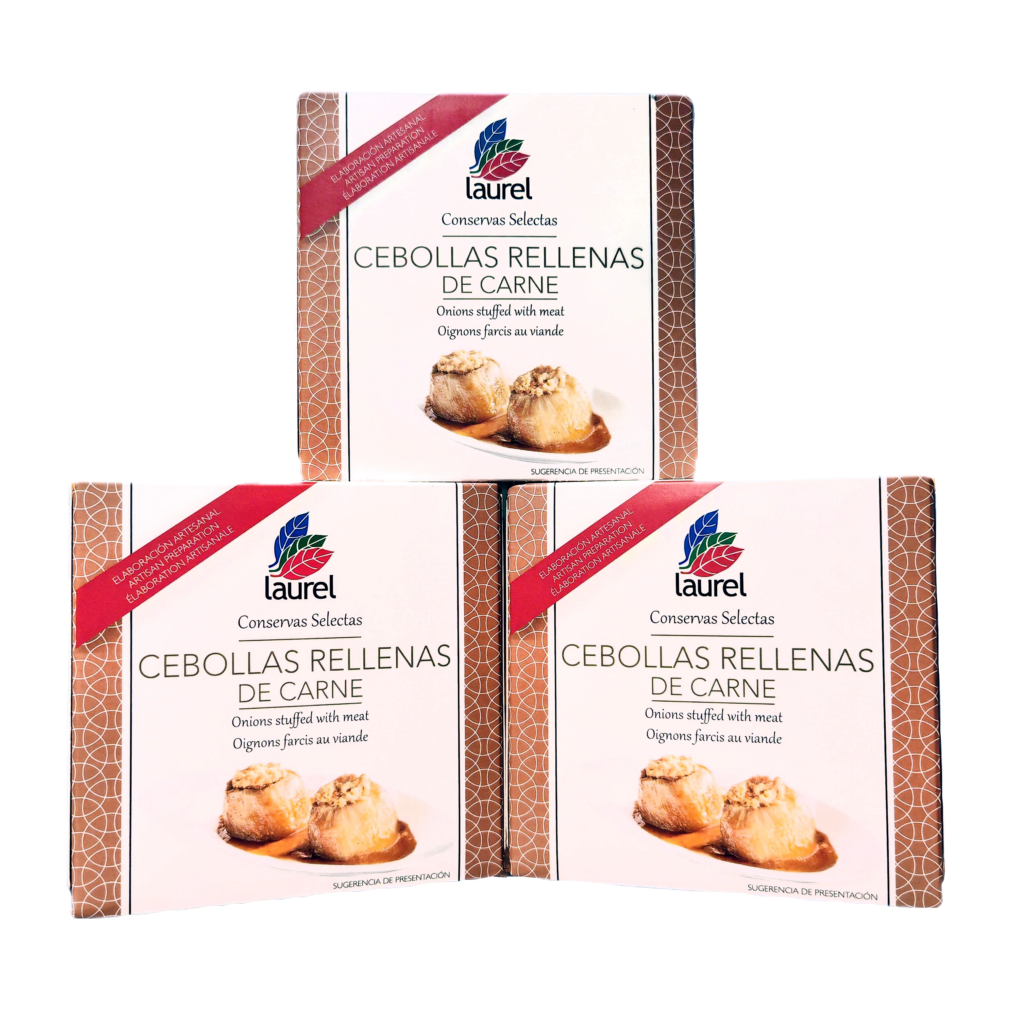 Onions filled with meat pack of 3 units. Keep laurel