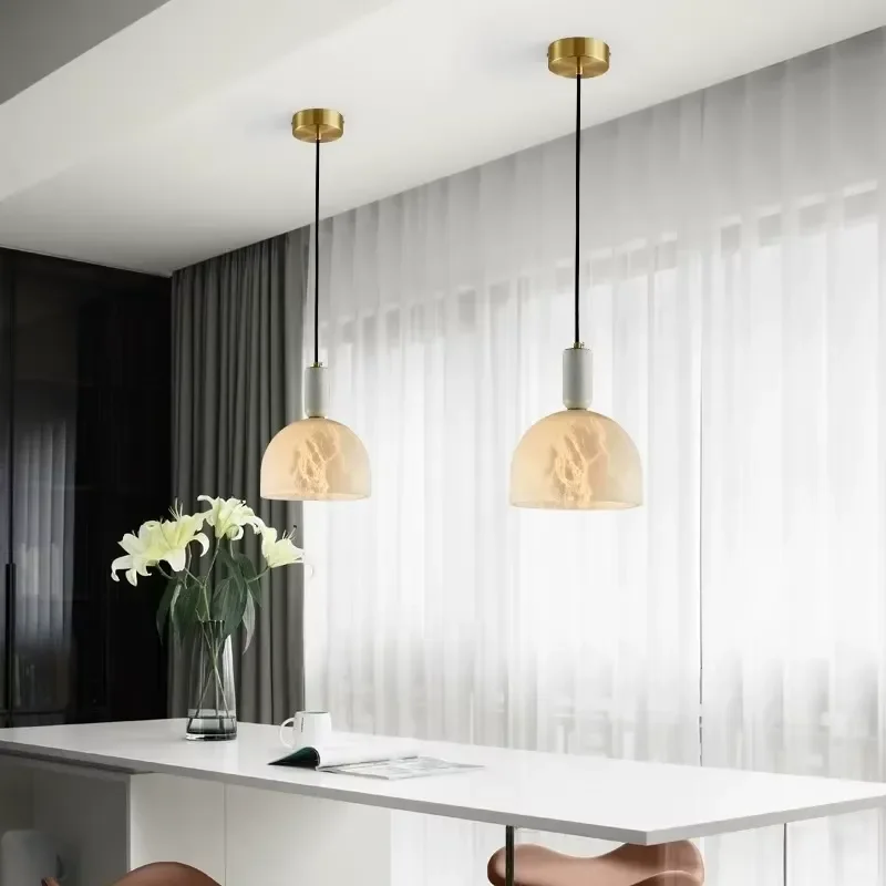 for Marble Lamp Restaurant Bar Chandelier Luxury Simple Copper Post-modern Modern Bedroom Bedside Lamp Study Project