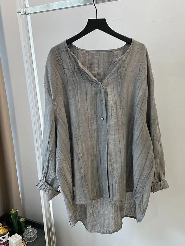 Authentisches Baumwoll-Leinen irt ort Sle ey Zweiteiliges Set mit elastischer Taille, Sommer-Faion-Damenbekleidung, lang, Sve Orts