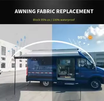 Wareda W5800 Heavy Duty Full Cassette Awning With Premium Aluminum Housing Designed For Long Distance Van Travel And Outdoor Use
