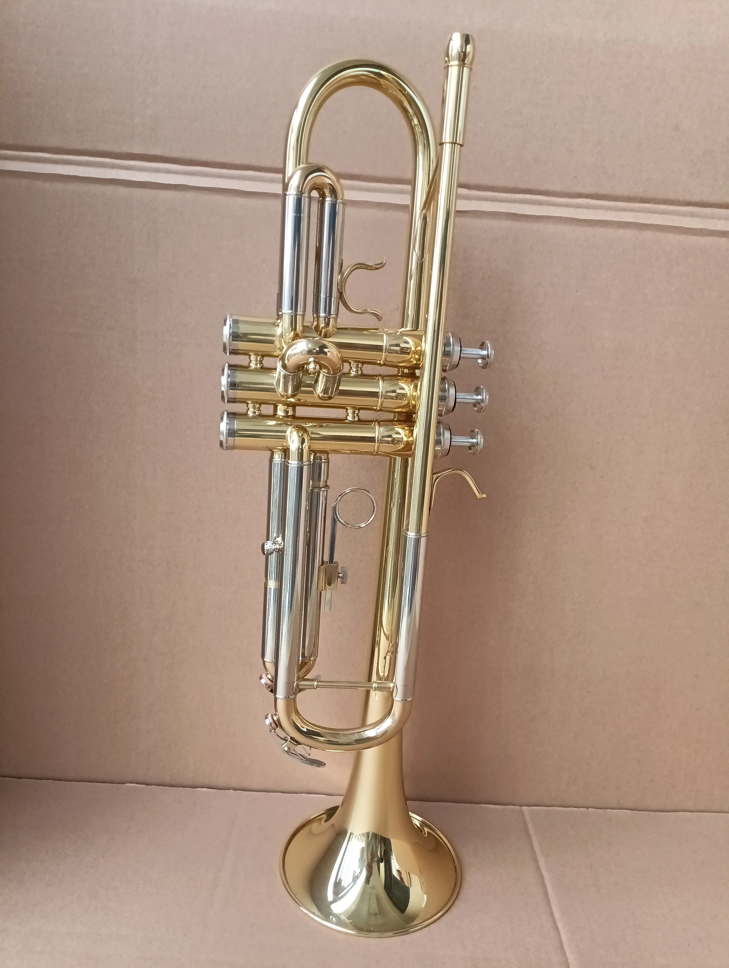 B-Flat Trumpet JYTR-E108 for Beginners - Rich, Resonant Sound, Jazz-Ready, Durable White Copper Body, Expertly Crafted, High-Qua