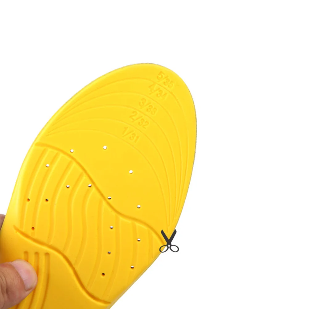 

Sports Insoles Black Size S Breathable Arch Support Sweat Absorbent Running Cushion Pads for Men Women Athletic Shoes