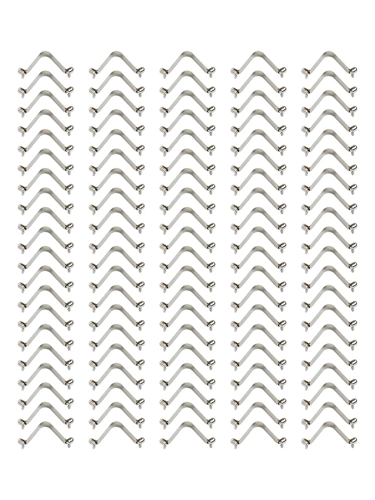 100pcs Spring Clip Locking Tube Pin Push Clip V-shaped Double Bead Spring For Tent Pole for kayak Paddle 8mm Spring Clip