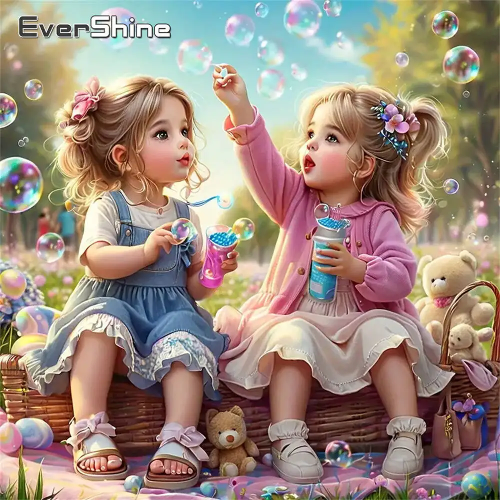 Evershine Diamant-Gemälde, Gänseblümchen, bunt, Acryl, Bastelbedarf, Diamant-Mosaik, DIY-Stickerei, Kindergeschenk