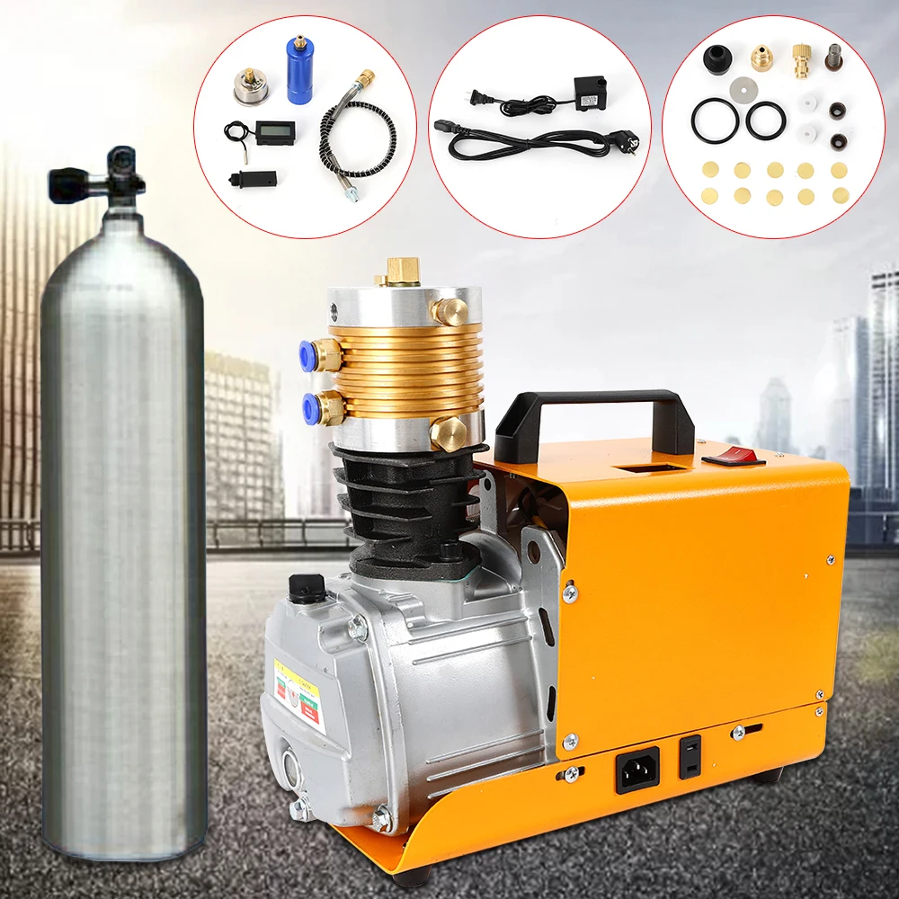 30MPa High Pressure PCP Air Compressor Electric Inflatable Air Pump 4500PSI 300Bar 220V 1800W