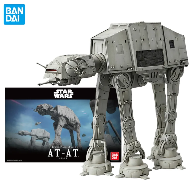 In Stock Bandai Original Star Wars 1/144 Scale Plastic Model Kit AT-AT All Terrain Armored Transport Toys Gifts for Kids