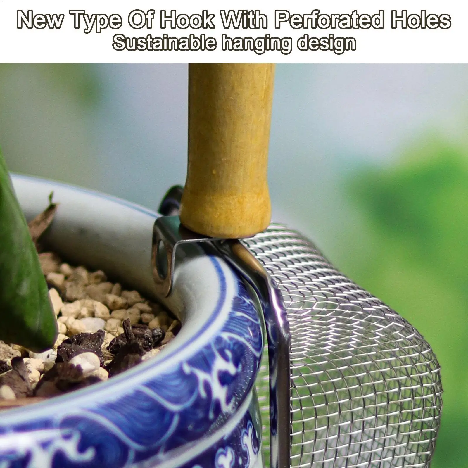 Soil Sifter 2.8mm Hole Stainless Steel Rust Proof Soil Sieve Garden Fertilizer Sifter Shovel For Outdoor Yard Beach Farm Garden
