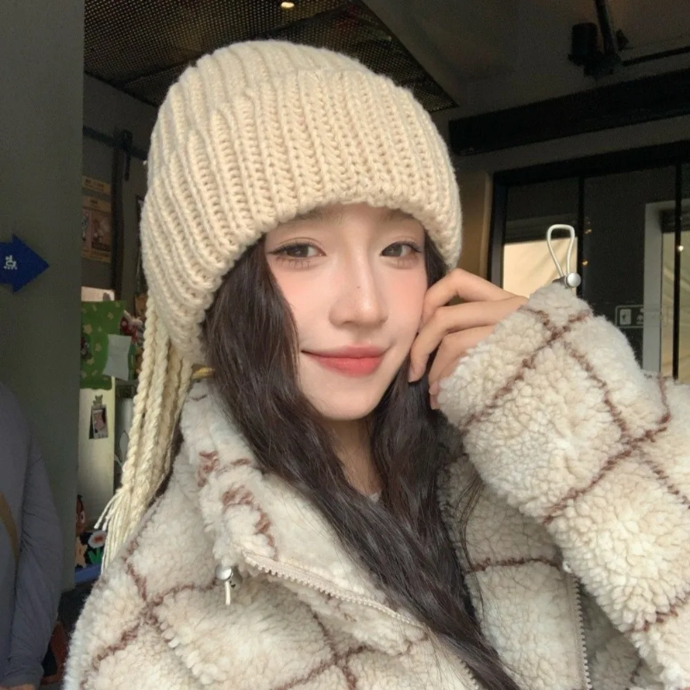 العصرية تنوعا الشتاء قبعات منسوجة بلون الهيب هوب نمط المجدل قبعة دافئة صوف مبطن قبعة قبعة للجنسين #2