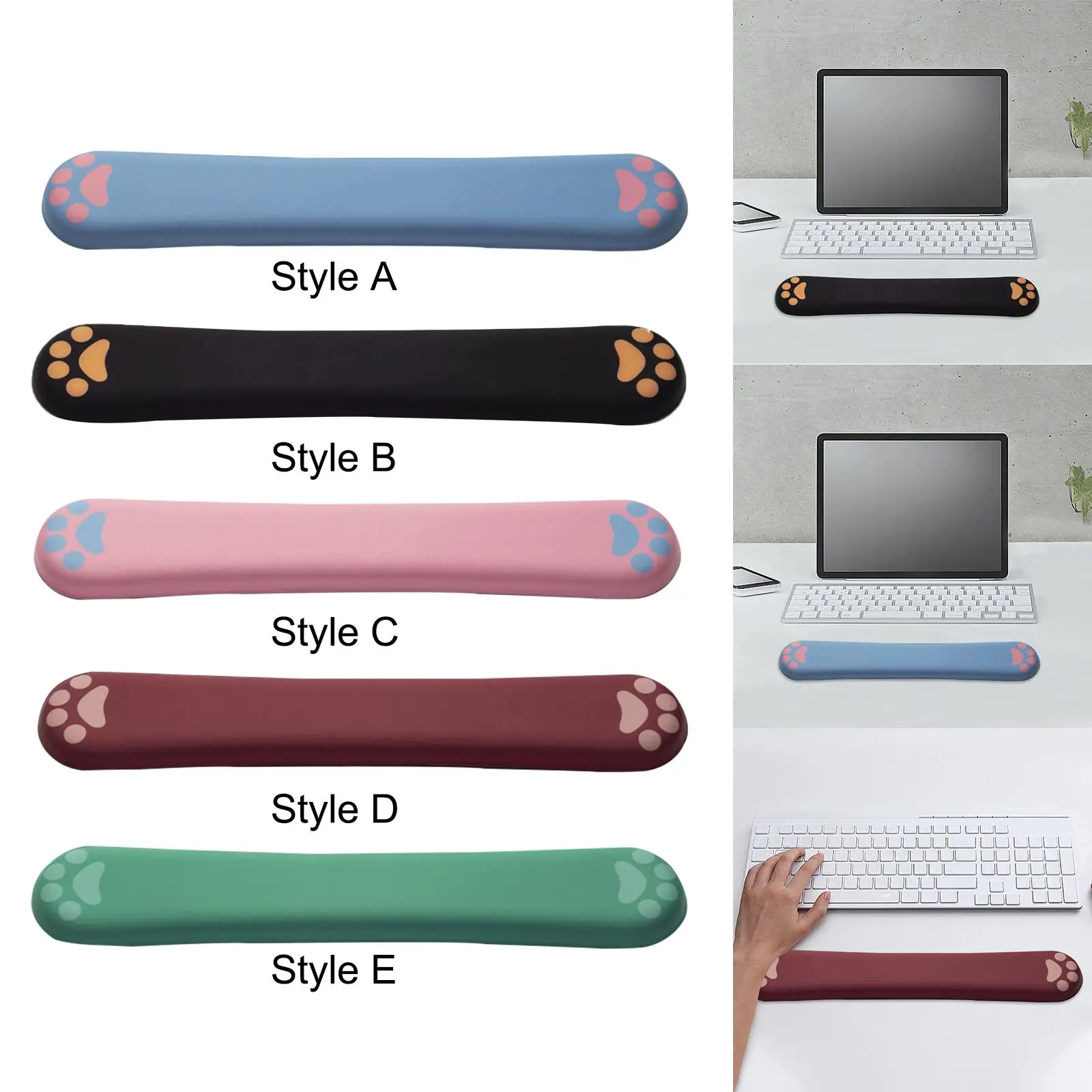 Keyboard Wrist Rest Comfortable Easy to Use Practical Keyboard Wrist Support Ergonomic Design for Laptop Desk Keyboard Games