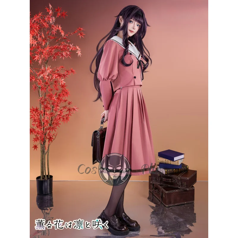 أزياء Waguri Kaoruko النسائية التأثيرية أنيمي زهرة عطرة تزهر مع كرامة JK زي جميل ملابس حفلات الهالوين
