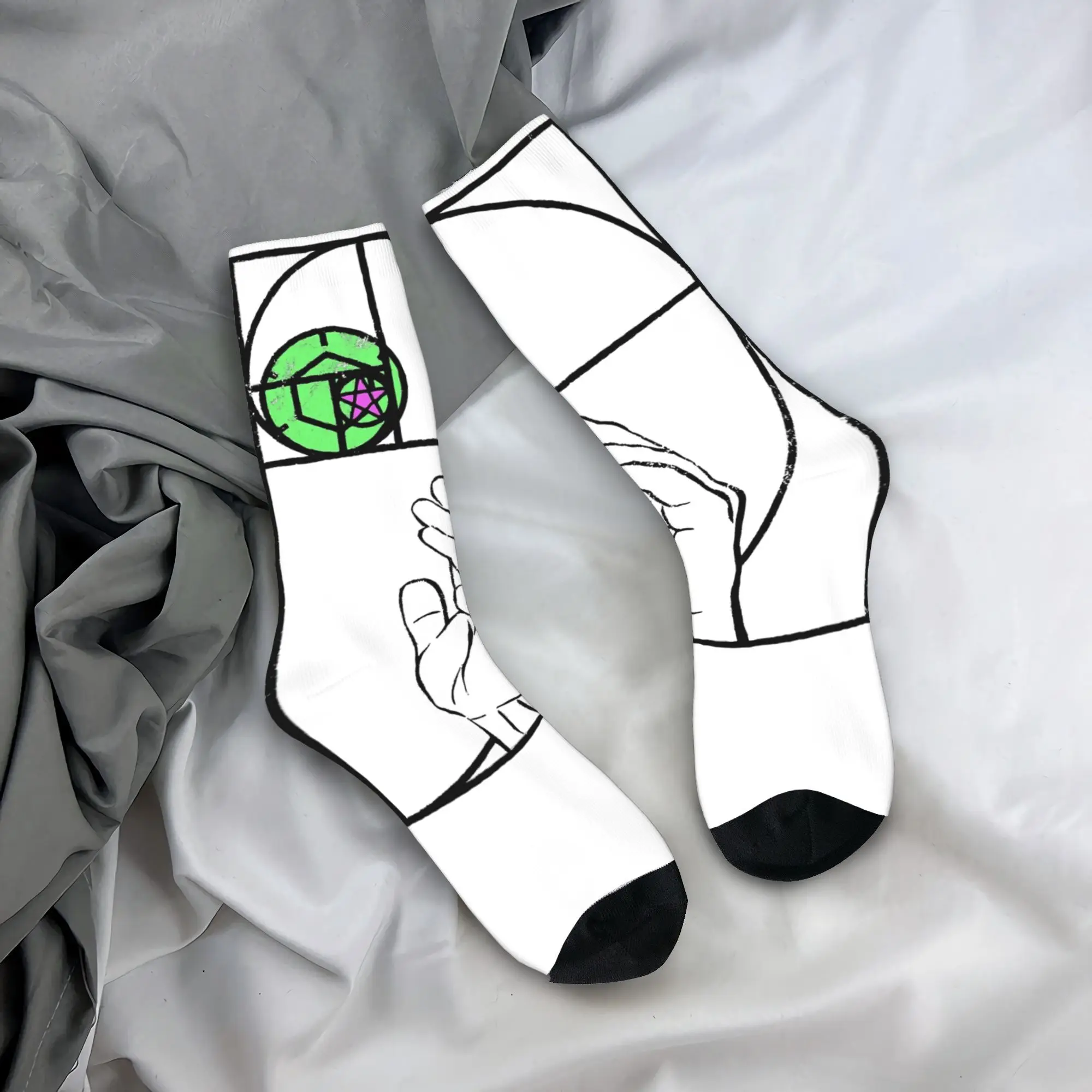 

JOJOS Bizarre Adventure Manga Printed Crew Socks Merch for Sports Wear Cozy Bizarre Run Printing Socks