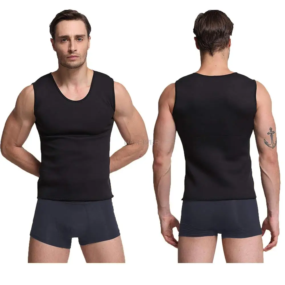 Men Slimming Shaper Clothes Neoprene Sweat Vest Body Belt Waist Body building Tummy Fat Burner Tank Top for Weight Loss