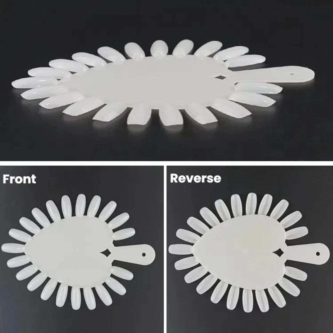 210 nail tips ABS Heart Shape Clear & Natural False Nails Display color card | for Gel Polish Color Practice & Salon Wholesale