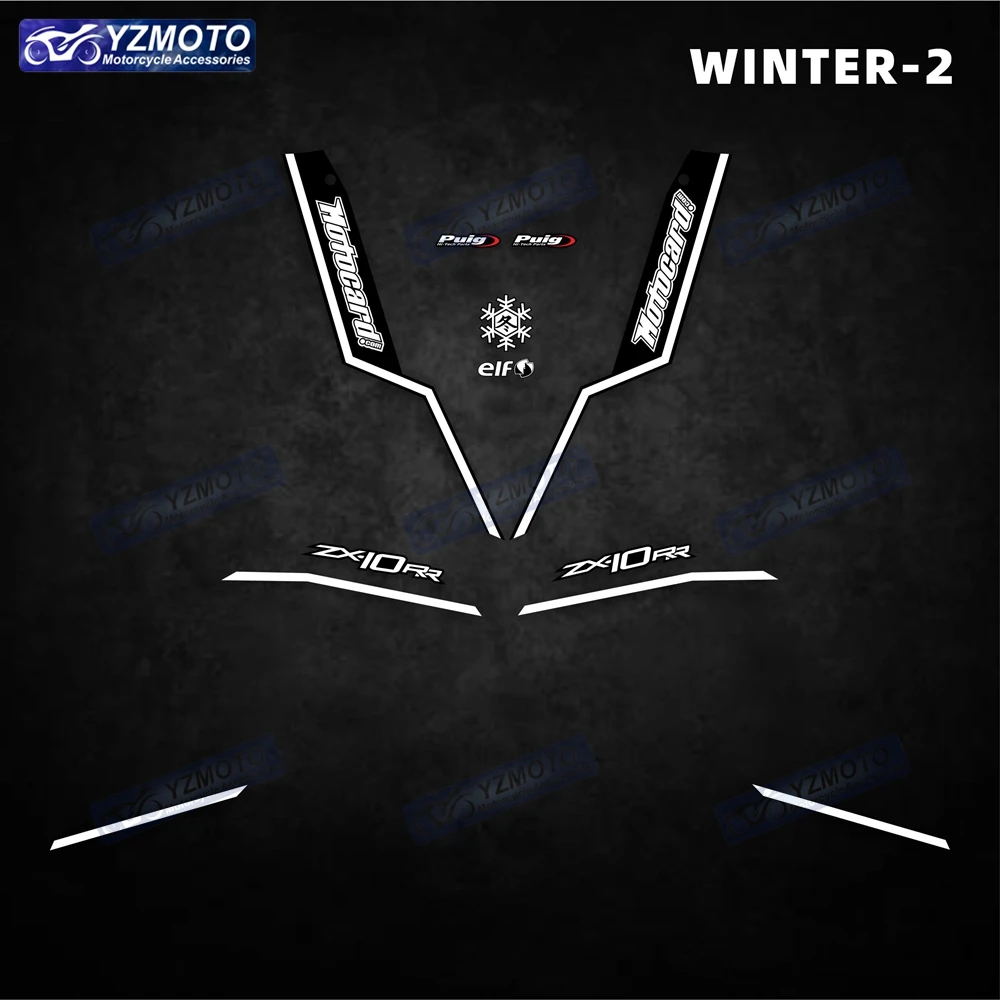 

For NINJA ZX-10R ZX10R ZX 10R 2020 2021 2022 Winter Test Motorcycle Full Set Engine Logo Body Fairing Windshield Decal Stickers