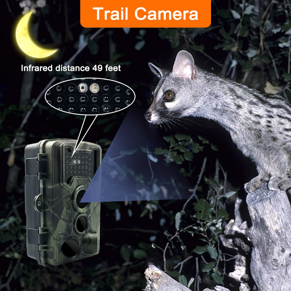 

PR1000 Hunting Trail Camera 36MP Night Vision Wildlife Camera With Motion Activated Outdoor Trail Cam Trigger Wildlife Scouting