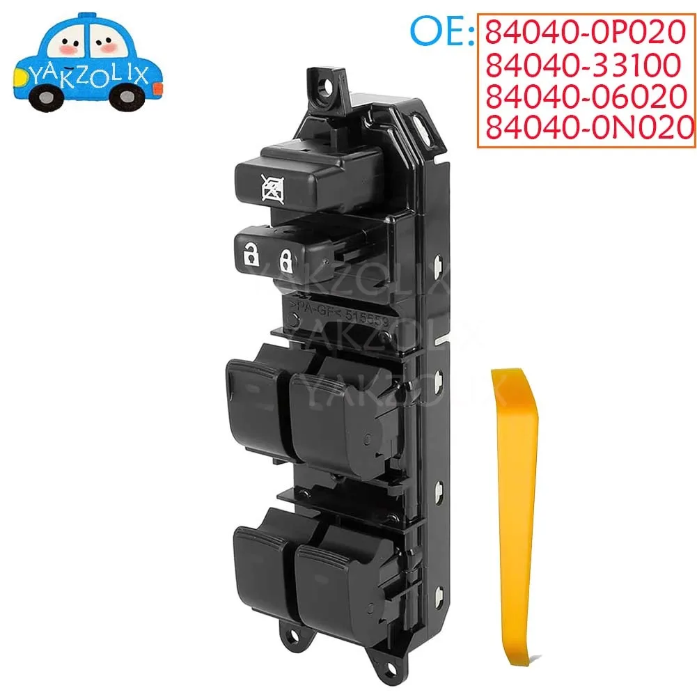 For Toyota Camry Prius Land Cruiser Venza Lexus CT200h Front Left Master Driver Side Window Door Power Switch Button Parts