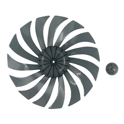 Ventilador eléctrico de 14 pulgadas y 15 hojas, accesorio de repuesto negro transparente para ventilador de mesa de pie de 14-inch355mm