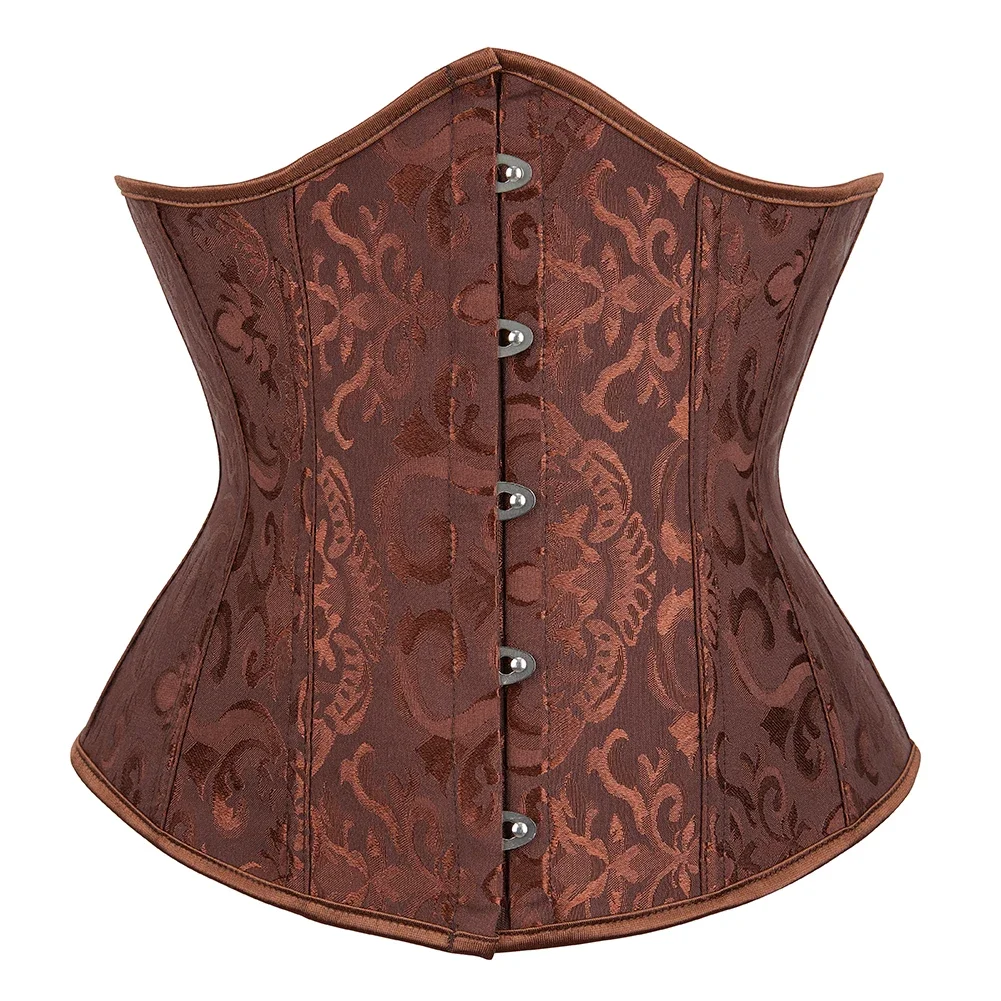 Jacquard Underbust Corset Cupless Waist Trainer Sliming Shaperwear Bustier Plus Size Corselet