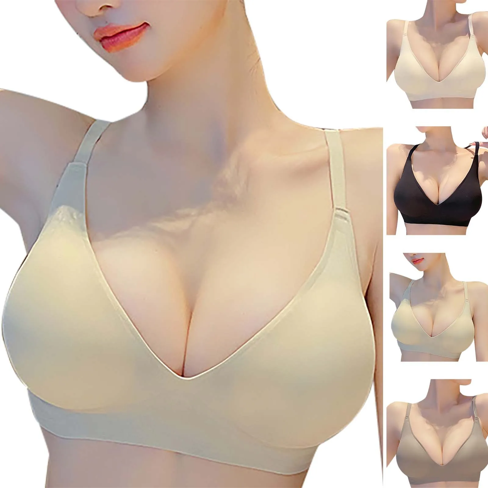 

Women Wireless Bra No Underwire Seamless Brassiere Famale Half Coverage Comfortable Bras Soft Padded Everyday Bra Fit Young Girl