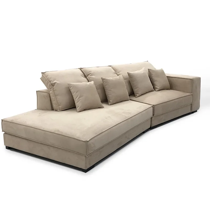 

All leather Budapest large apartment, living room matte fabric, large corner special-shaped sofa