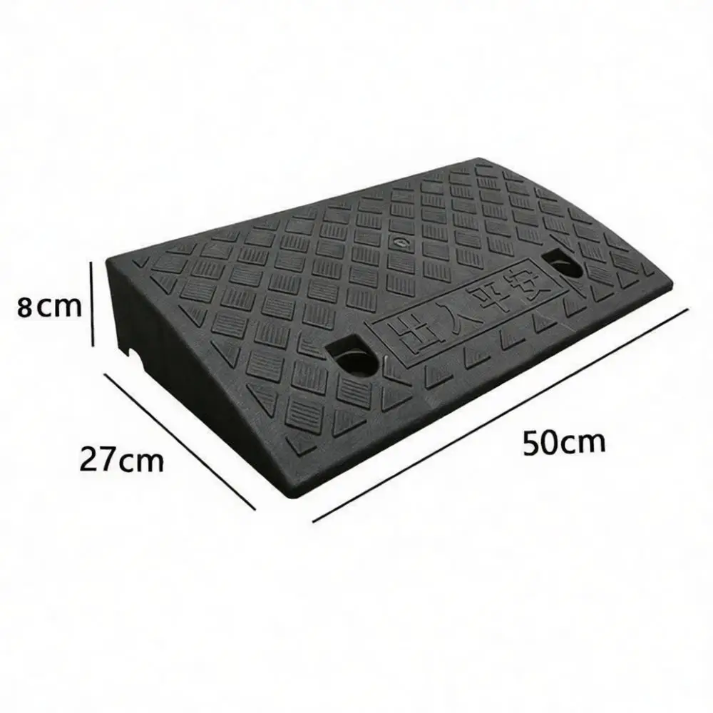 Vehicle Access Curb Ramp Plastic Threshold Pad For Car Scooter Wheelchair Driveway Garage Safety Step Non Slip Slope