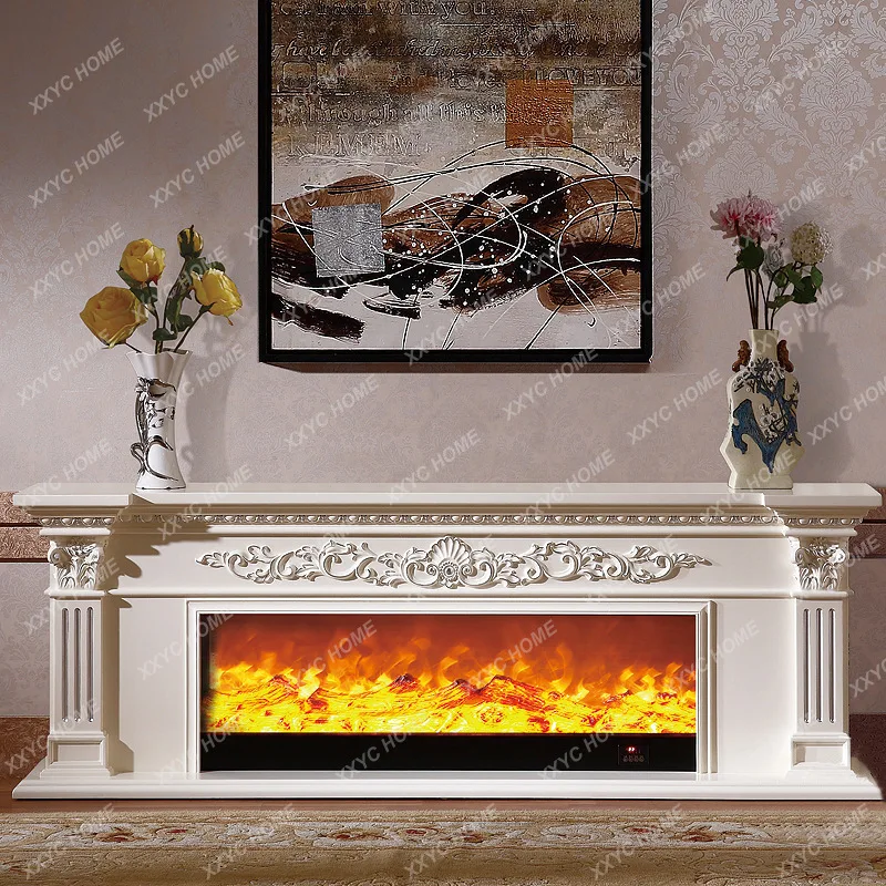 L1.2/1.5/2m  fireplace core decoration cabinet TV background wall heating solid wood frame simulation