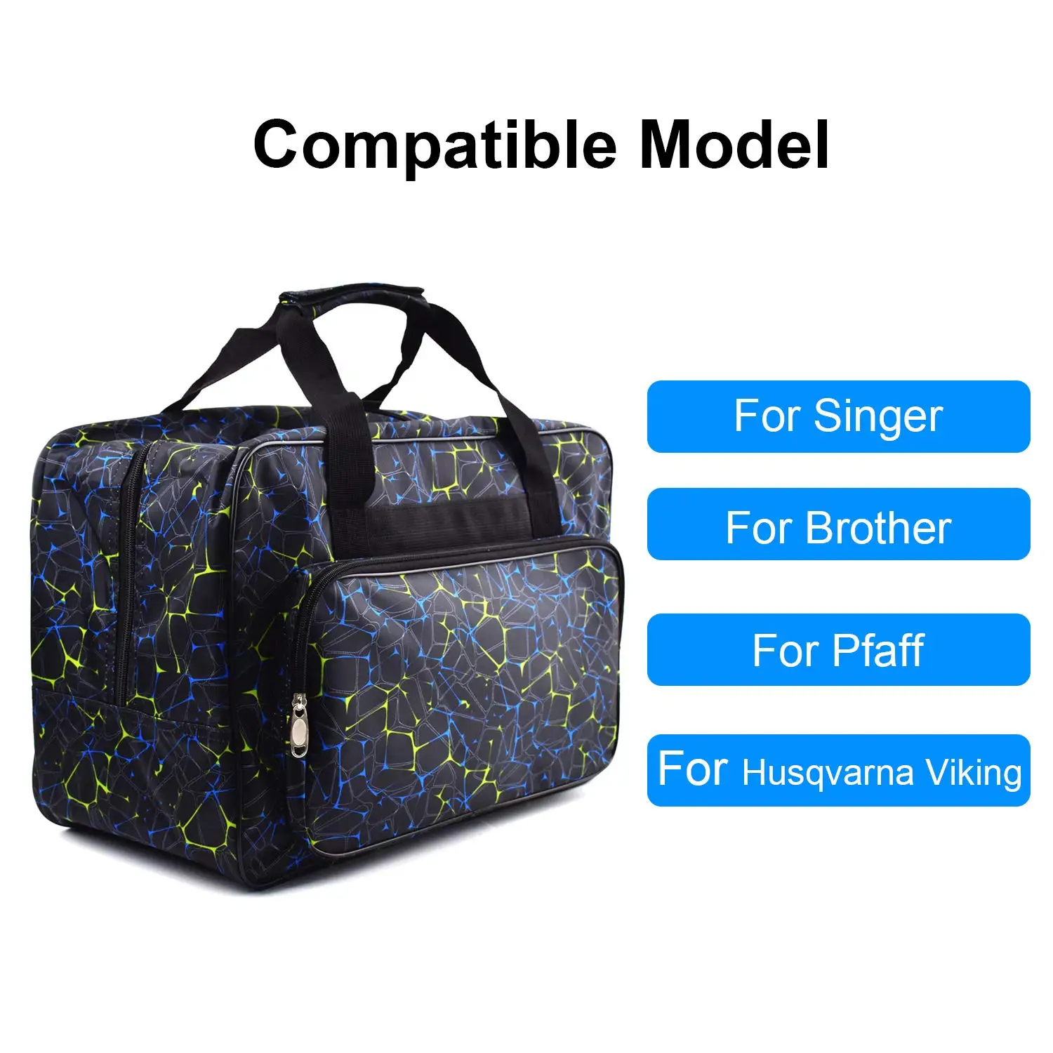 Sewing Machine Carrying Case, Universal Tote Bag with Shoulder Strap Compatible with Most Standard Singer, Brother, Janome